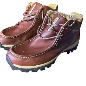 Perry Ellis America Men's Lace Up Leather Chukka Boots 10.5 Brown 159228